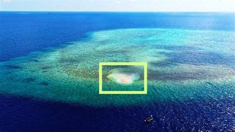 An image showing the white, artificially reclaimed area in the Sabina Shoal. China is strongly suspected of making this illegal attempt to extend their claims in the West Philippine Sea.