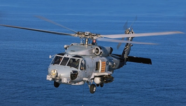 The MH-60R Seahawk Multimission Helicopter in flight