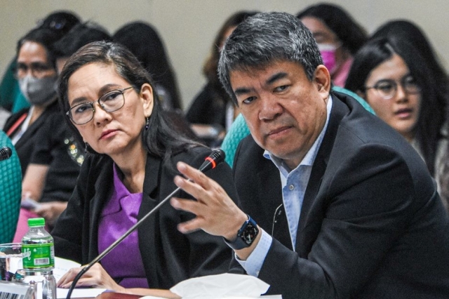 Senators Risa Hontiveros and Koko Pimentel at the senate hearing on the cease and desist order issued by the DSWD to Gentle Hands, Inc. orphanage, on July 5, 2023.

Angie de Silva/Rappler 