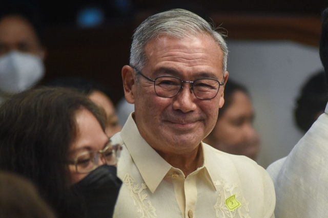  MARCOS' AMBASSADOR. Former foreign secretary Teodoro Locsin Jr. during the Commission on Appointments approval of his ad interim appointment as ambassador to United Kingdom and Northern Ireland, December 7, 2022.

Angie de Silva/Rappler 