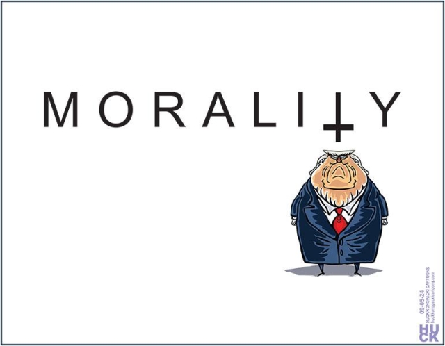 Pay attention to the symbolism of the upside down cross over Trump's head. No, it does NOT signify Saint Peter.

#Trump #immoral #morality #politics #political #campaign #humour #humor