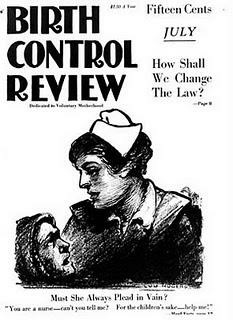 Sanger published the Birth Control Review from 1917 to 1929. On this cover is an image of a nurse caring for a patient, with the caption, Must She Always Plead in Vain? By Margaret Sanger - http://newmanrhetoric.blogspot.com/2010/10/margaret-sangers-morality-of-birth.html, Public Domain, https://commons.wikimedia.org/w/index.php?curid=17158448