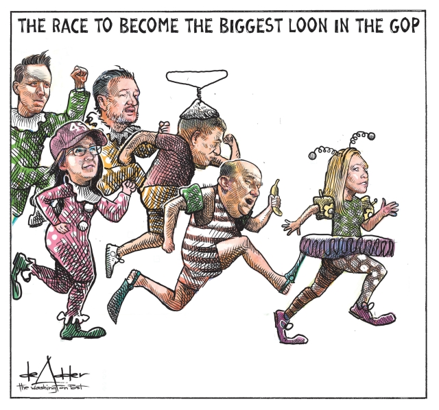 The perpetual GOP race to be the biggest loon...with #MadMarjorie Taylor Greene always in the lead...