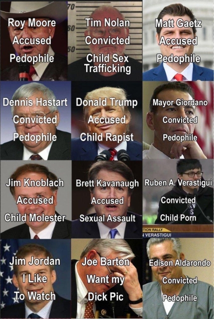 Republican pedophiles (probably quite out-of-date by now.)