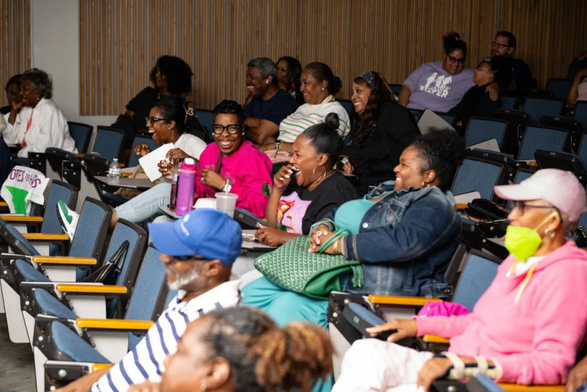 Debate watch party at Alabama State University crack-up hysterically when Trump claims Haitian Immigrants are eating dogs & cats.