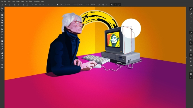 Andy Warhol on the Commodore Amiga 1985