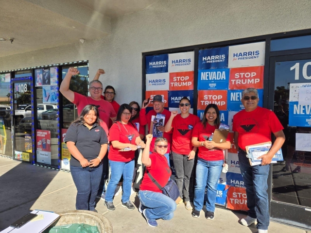 UFW volunteers getting out to vote in Las Vegas NV