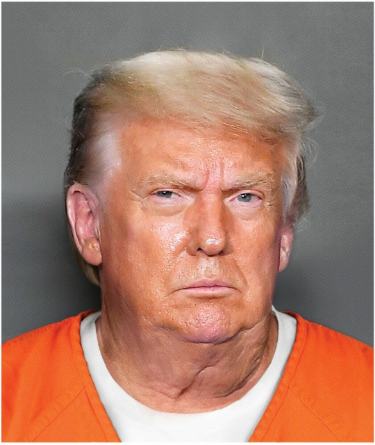 Donald Trump in prison orange