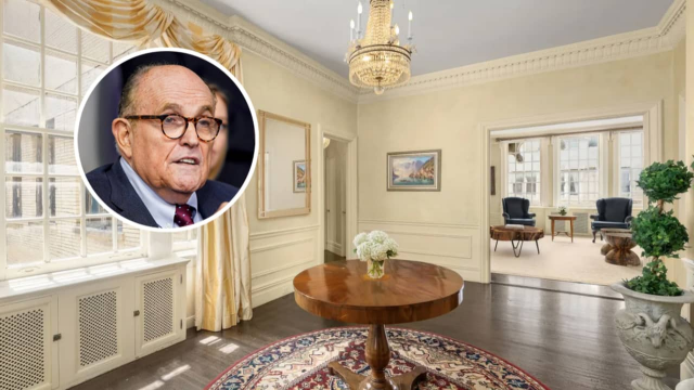  Rudy Giuliani in his Penthouse apartment before it was emptied and assets hidden.