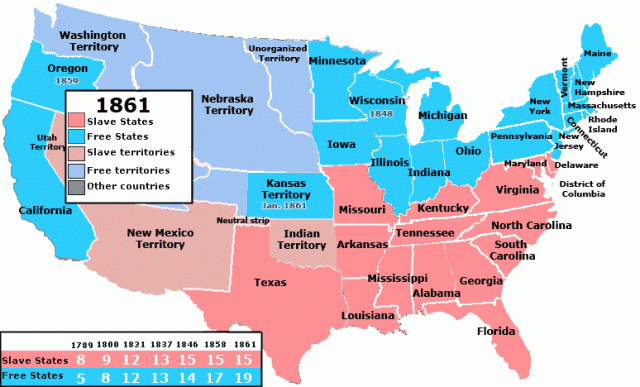 US Slave States 1861