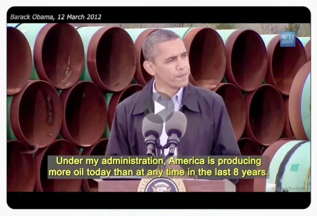 Screenshot from a YouTube video of Barack Obama speaking in 2012, as quoted in the post above.