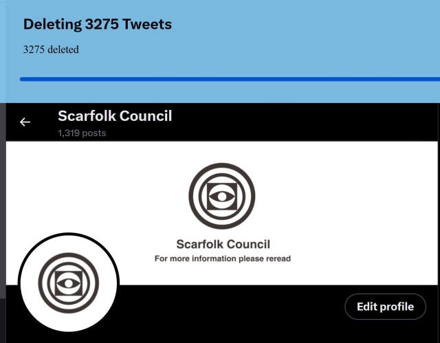 Screengrab: All Scarfolk tweets deleted