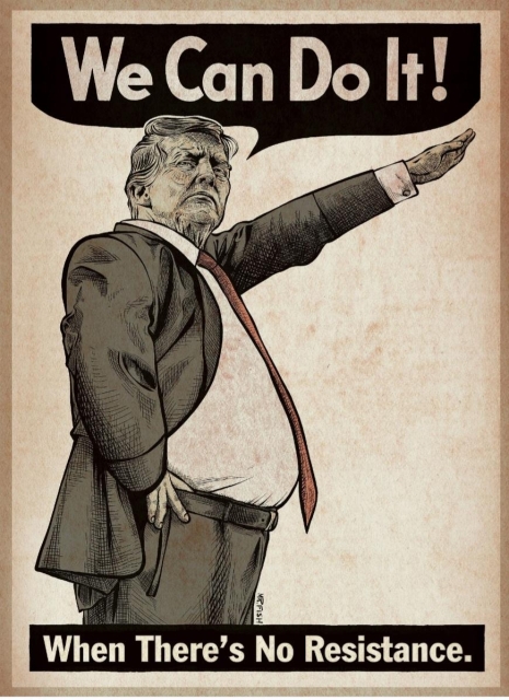 Trump giving nazi salute