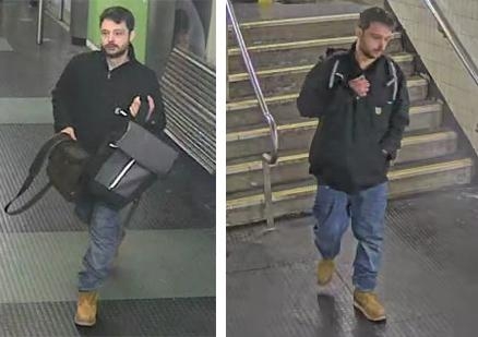 Man with beard and backpack sought for violent robbery at DTX