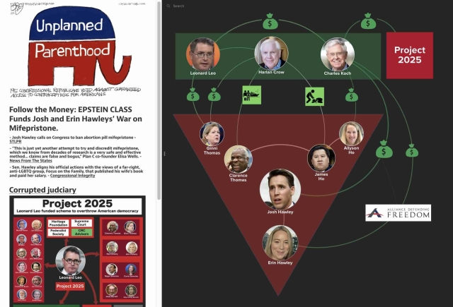 Follow the money: EPSTEIN CLASS funds Josh and Erin Hawleys’ War on Mifepristone